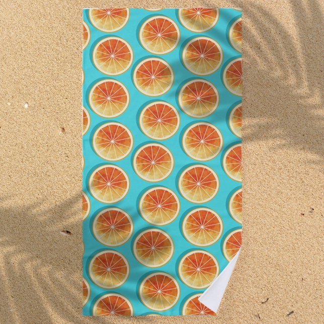 Toalla De Playa Cortes de naranja en azul (Subido por el creador)