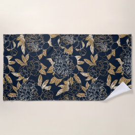 Toalla De Playa Cortina estética de ducha floral