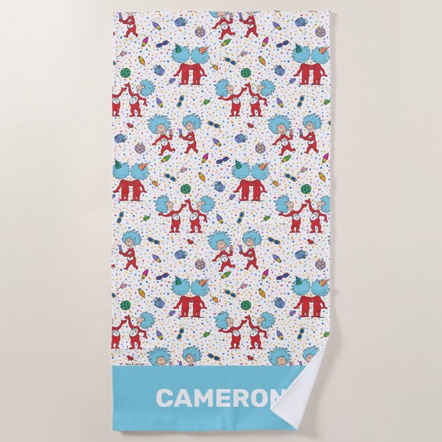 Toalla De Playa Cosa Una Cosa Dos Patrón De Celebración (Anverso)