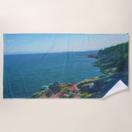 Toalla De Playa Costa de Acadia