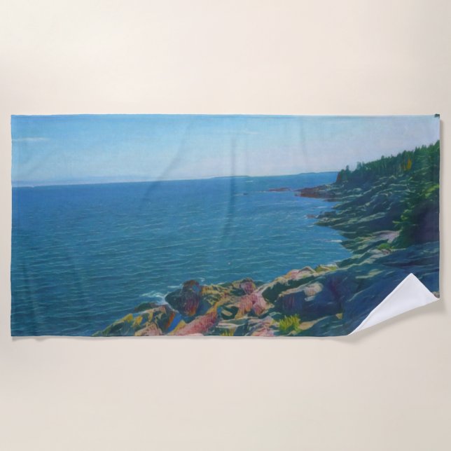 Toalla De Playa Costa de Acadia (Anverso)