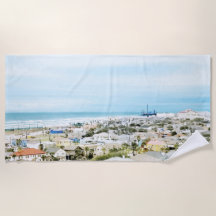 Costa de Galveston, vista de la playa y la ciudad