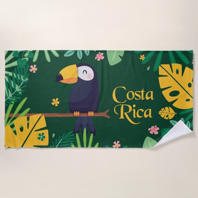 Toalla De Playa Costa Rica Toucan (Anverso)