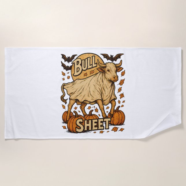 Toalla De Playa Cow Bull Sheet Halloween (Anverso)