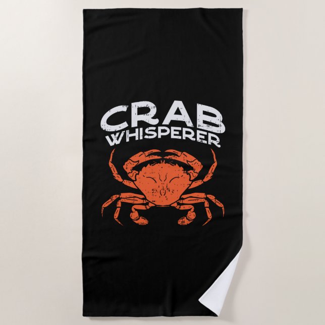 Toalla De Playa Crab Whisperer Vintage (Anverso)