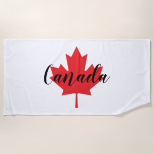 Toalla De Playa Crea tu propia hoja de arce rojo de Canadá persona