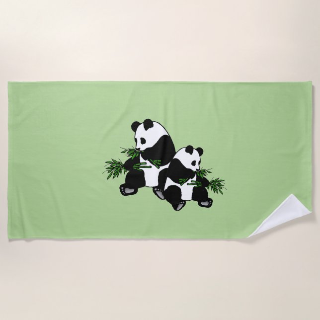 Toalla De Playa Crecer en Panda (Anverso)