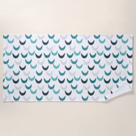 Toalla De Playa Crescentes de agate azul