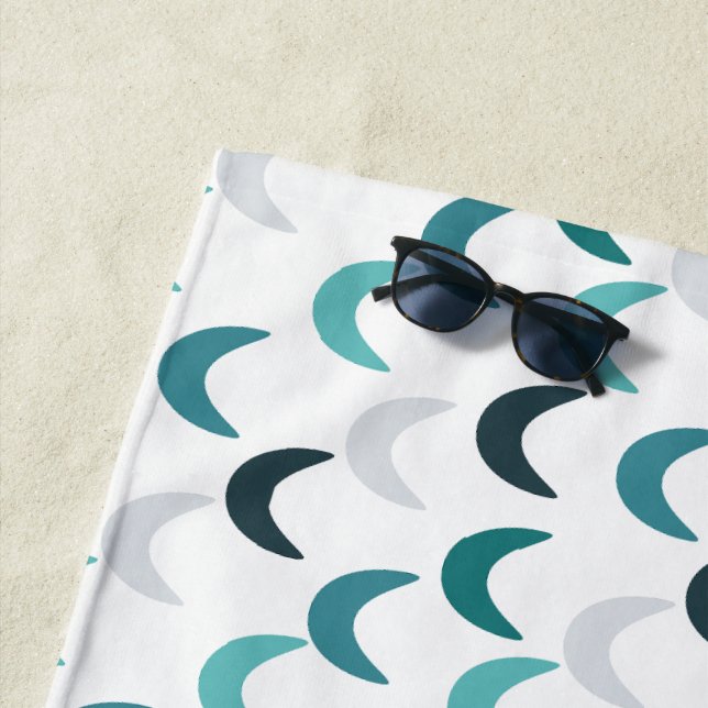 Toalla De Playa Crescentes de agate azul (In situ)