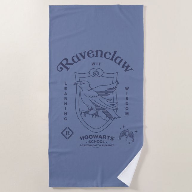 Toalla De Playa Crest de Sabiduría y Agudeza RAVENCLAW™ (Anverso)