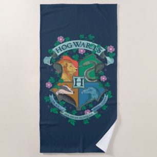 Toalla De Playa Crest Floral de HOGWARTS™
