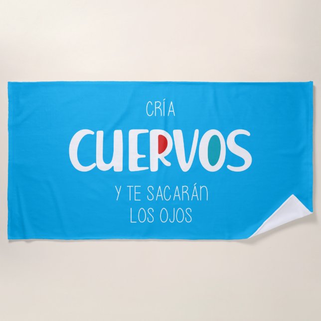 Toalla De Playa Cria cuervos (Anverso)