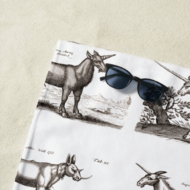 Toalla De Playa Criatura Mítica Clásica Unicorniana (In situ)