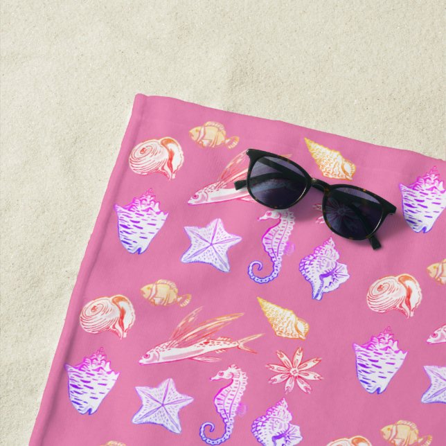 Toalla De Playa Criaturas del océano (In situ)