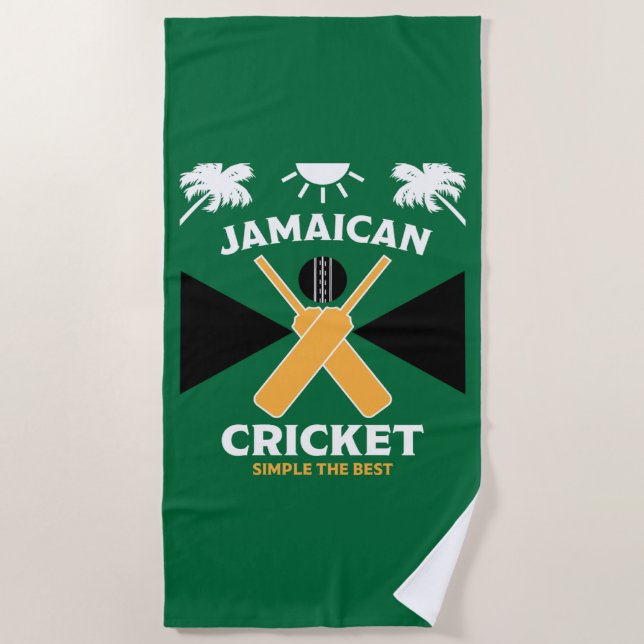 Toalla De Playa Cricket de Jamaica (Anverso)