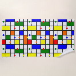 Toalla De Playa Crucigrama colorido