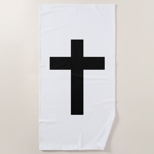 Toalla De Playa Cruz cristiana (Anverso)
