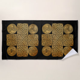 Toalla De Playa Cruz de Knotwork Celtic
