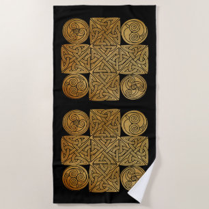 Toalla De Playa Cruz de Knotwork Celtic
