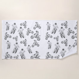 Toalla De Playa Cruz de Moto