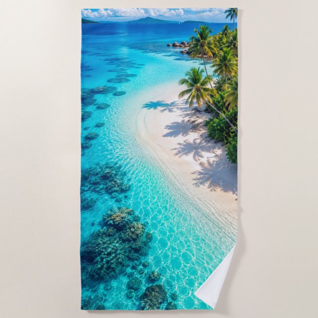 Toalla de playa Crystal Blue Lagoon (Anverso)