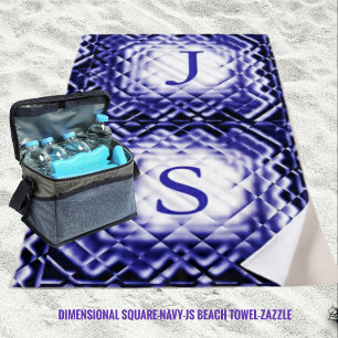 Toalla De Playa Cuadrado de dimensiones-marina-JS