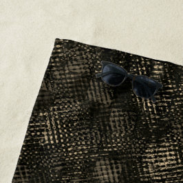 Toalla De Playa Cuadrados con arañazos cruzados o cubos marrones o