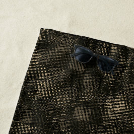 Toalla De Playa Cuadrados con arañazos cruzados o cubos marrones o