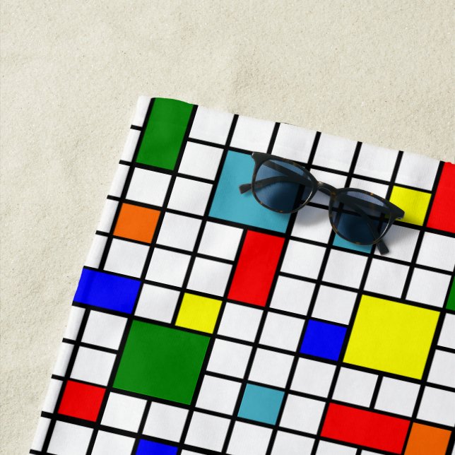 Toalla De Playa Cuadrícula de Bauhaus (In situ)