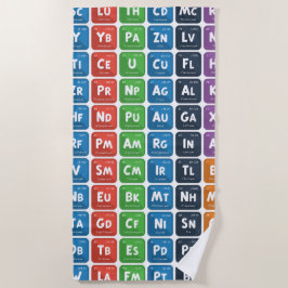 Toalla De Playa Cuadro periódico de los elementos 3
