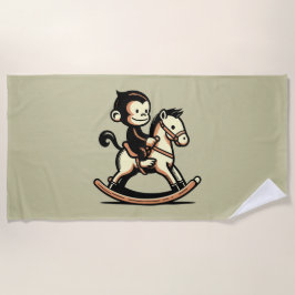 Toalla De Playa Cualquier Mono De Color En Caballo Rocío