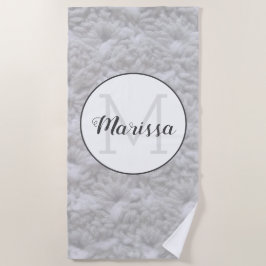 Toalla De Playa Cubierta Crochet Stitch Yarn + Nombre de artesanía