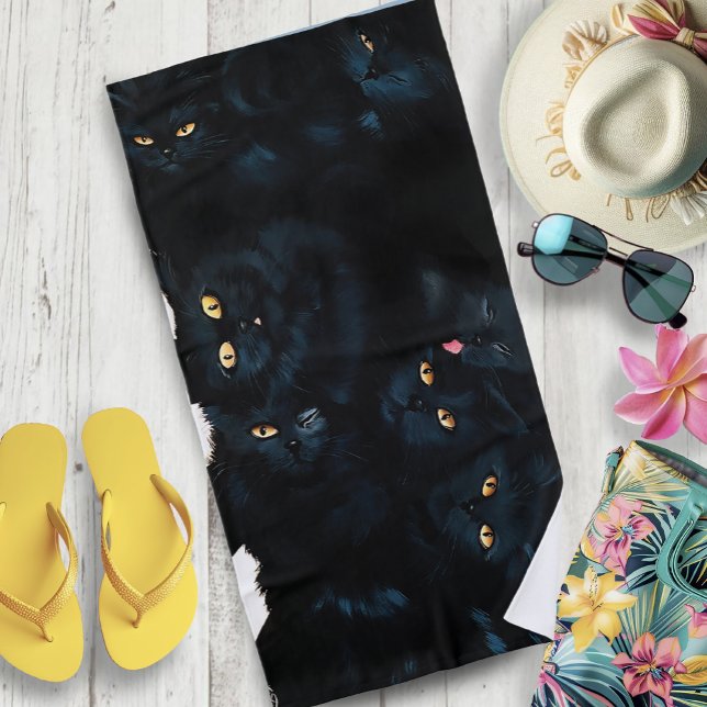 Toalla De Playa Cuchillo de gato negro (Subido por el creador)