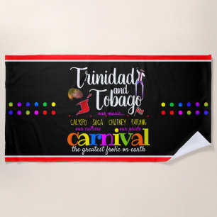 Toalla De Playa Cultura de Trinidad y Tobago Orgullo Carnaval - NE