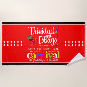 Toalla De Playa Cultura de Trinidad y Tobago Orgullo del Carnaval