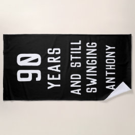Toalla De Playa Cumpleaños Golfer Funny 90th happy Dad Par