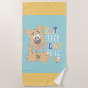 Toalla De Playa Cuppy Scooby-Doo "Come, duerme, juega, repite"