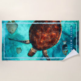 Toalla de playa Curlew Turtle