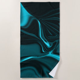 Toalla De Playa ¿Curvas ciano em estilo niquelado?