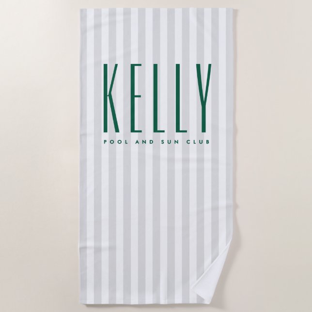 Toalla De Playa Custom Name Beach Towel - Resort (Anverso)
