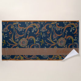 Toalla De Playa CUSTOM Tumeric + Ginger Swirl Motif 