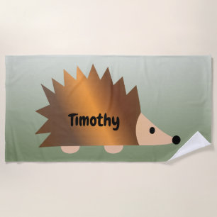 Toalla De Playa Cute Brown Hedgehog