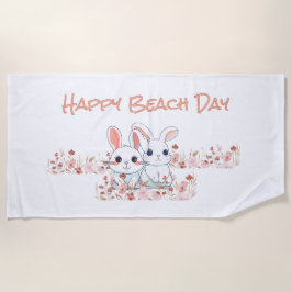 Toalla De Playa Cute Bunny 