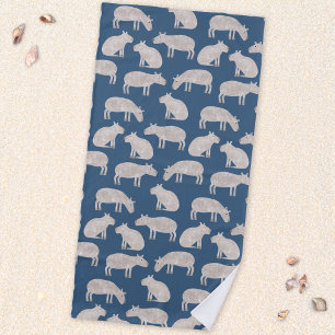 Toalla De Playa Cute Capybara