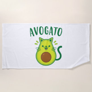 Toalla De Playa Cute Cinco de Mayo Avogato Aguacate Gato Funny Agu