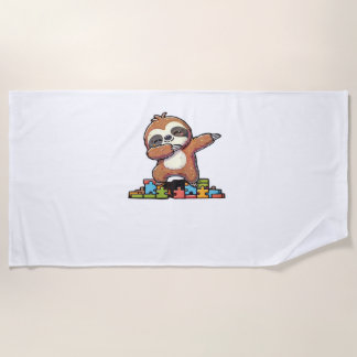 Toalla De Playa Cute Dabbing Slots Autism Awareness Niños autistas
