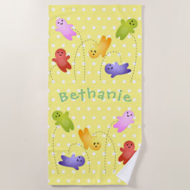 Toalla De Playa Cute jelly bebés dulces personalizado