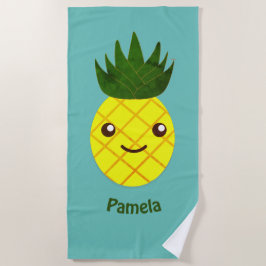 Toalla De Playa Cute Kawaii Pineapple