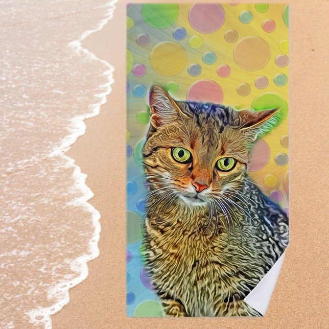 Toalla De Playa Cute kitten - abstracto (Subido por el creador)