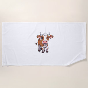 Toalla De Playa Cute Personalizado Cow